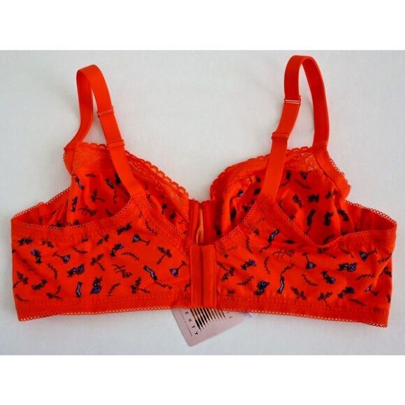Savage X Fenty Women's Sz 46DDD Hot Red Shot Cotton Essentials Unlined Bra $40+ - Picture 2 of 7
